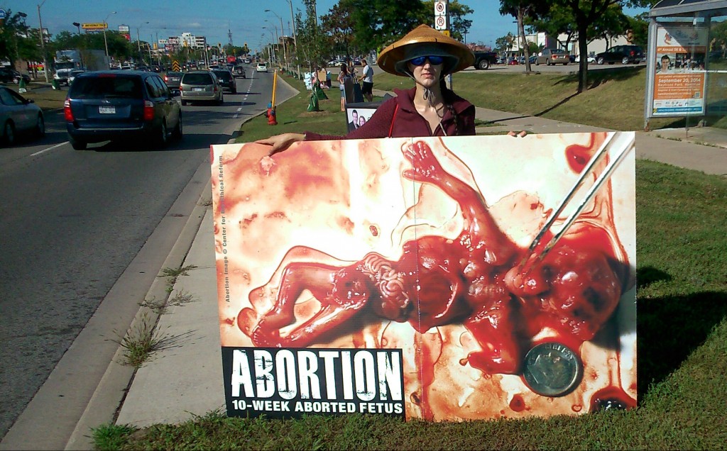 Abortion Victim Photography displayed in Hamilton, Ontario