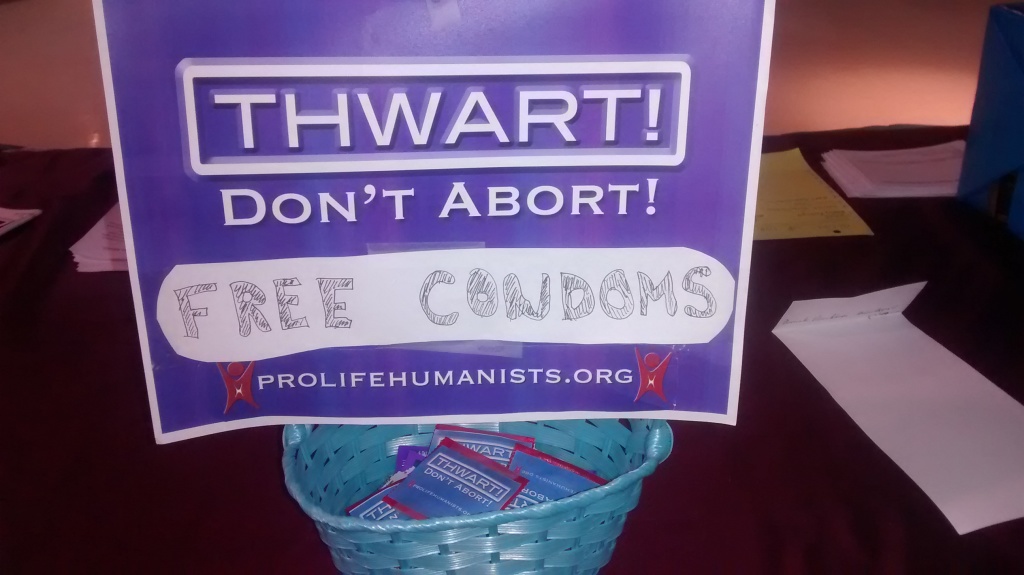 Thwart!  Don't Abort!  Free Pro-Life Condoms! 