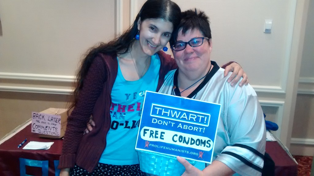 My new awesome pro-life atheist intactivist Whovian friend Traci!