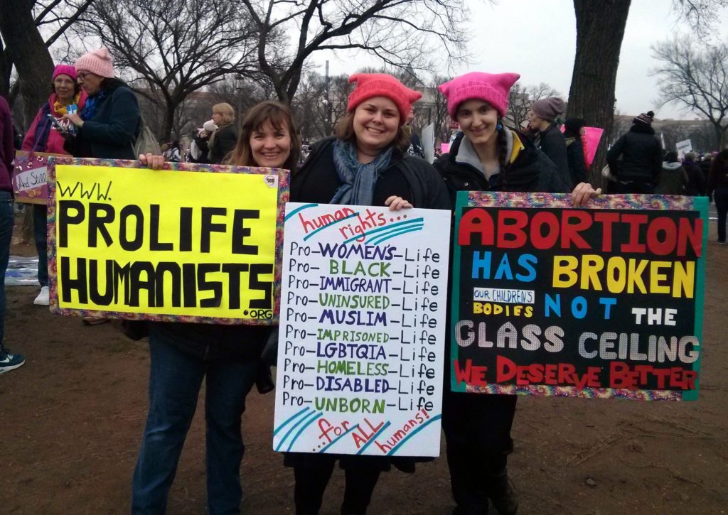 Lovely Pro-Life ladies at the Women's March!